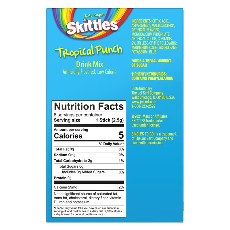 SINGLES TO GO! Skittles Singles To Go Variety Pack Bundle Original, Tropical Punch and Wild Berry - Image 5